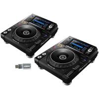 XDJ-1000 MK2 Doppelpack + Crystal-Drive Bundle