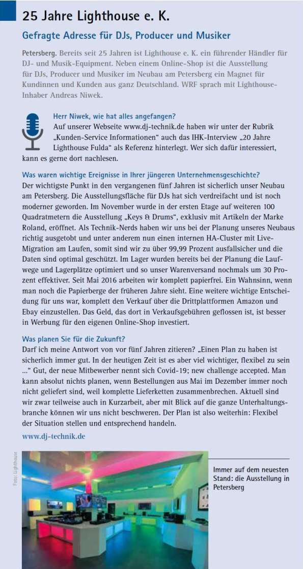25 Jahre Lighthouse e. K.